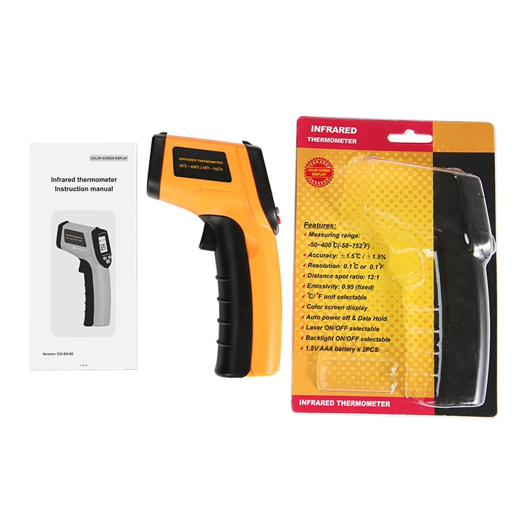 GM333 Portable Digital Laser Point Infrared Thermometer, Temperature Range: -50-400 Celsius Degree - free shipping - PMC Jewellery - Order now!