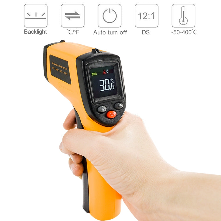 GM333 Portable Digital Laser Point Infrared Thermometer, Temperature Range: -50-400 Celsius Degree - free shipping - PMC Jewellery - Order now!