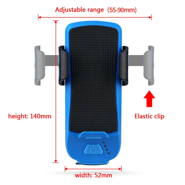 Multifunction 4  in 1 Phone Holder Bicycle Bell Cycling Lamp Flashlight(Blue) - Headlights by PMC TechLife | Online Shopping South Africa | PMC TechLife | Buy Now Pay Later Mobicred
