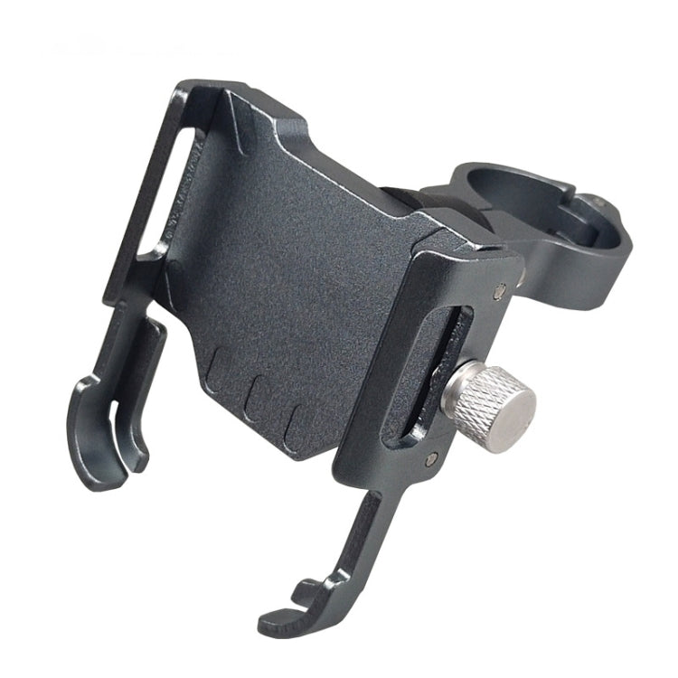 BIKERSAY MP008 Bike Motorcycle Aluminum Alloy Phone Holder Handlebar Clips (Titanium Color) - Holders by BIKERSAY | Online Shopping South Africa | PMC TechLife | Buy Now Pay Later Mobicred