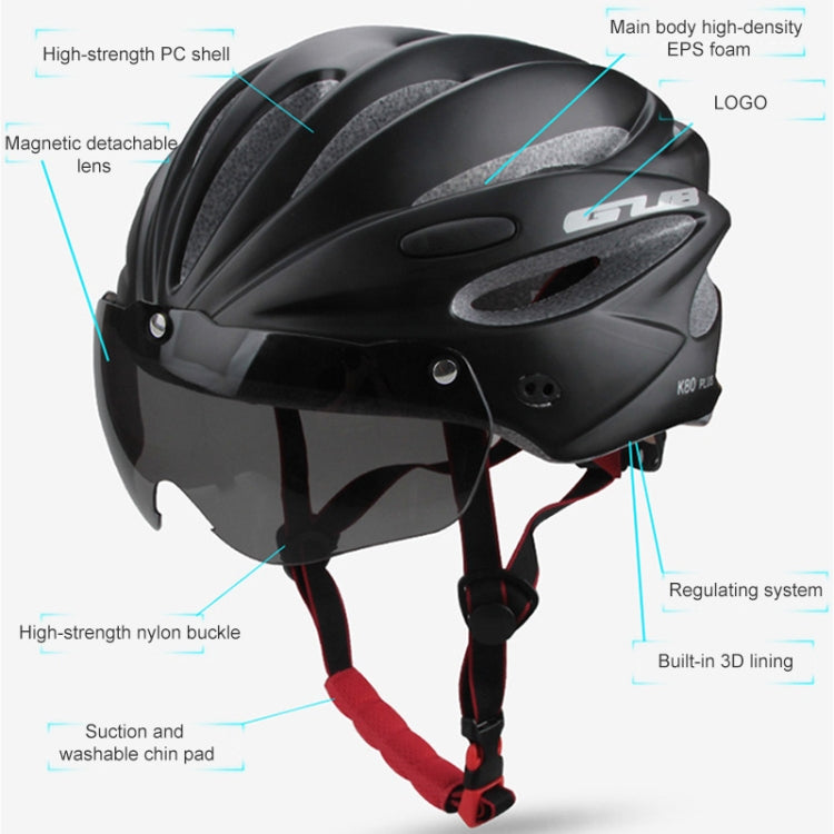 GUB K80 Plus Bike Helmet With Visor And Goggles(Red) - free shipping - PMC TechLife - Order now!