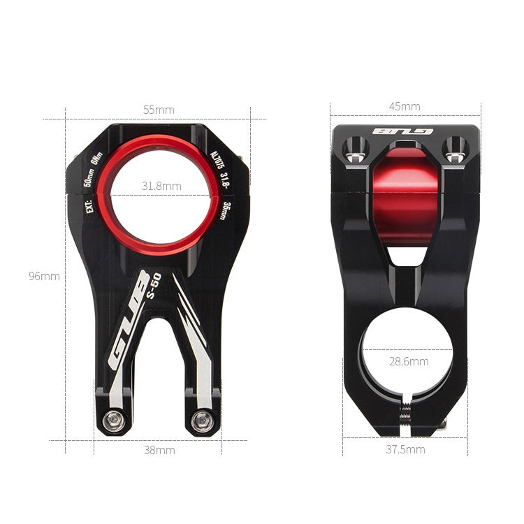 GUB S-50 31.8mm - 35mm Aluminum Alloy Bike Stem - free shipping - PMc TechLife - Order now!