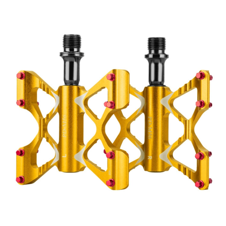 PROMEND PD-M56 1 Pair Mountain Bicycle Aluminum Alloy 3-Bearings Pedals (Gold) - free shipping - PMc TechLife - Order now!
