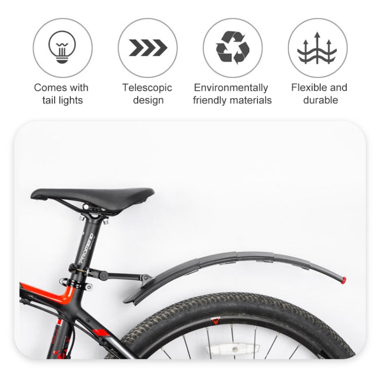 PROMEND NB-28370 1 Pair Bicycle Quick Release Plastic Retractable Mudguard - Mudguards by PROMEND | Online Shopping South Africa | PMc TechLife | Buy Now Pay Later Mobicred