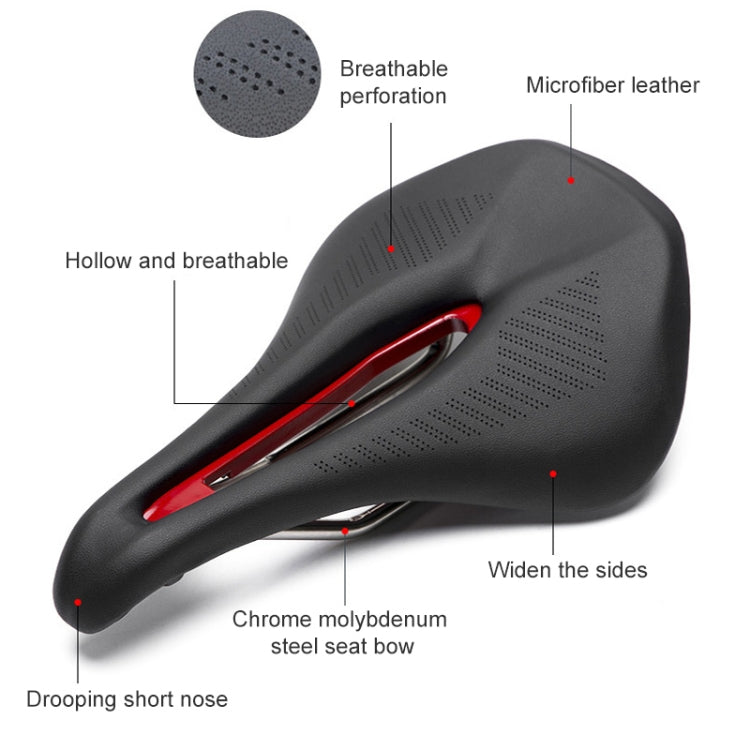 PROMEND SD-576 Nylon Fiber Triathlon Bicycle Saddle (Black) - free shipping - PMc TechLife - Order now!