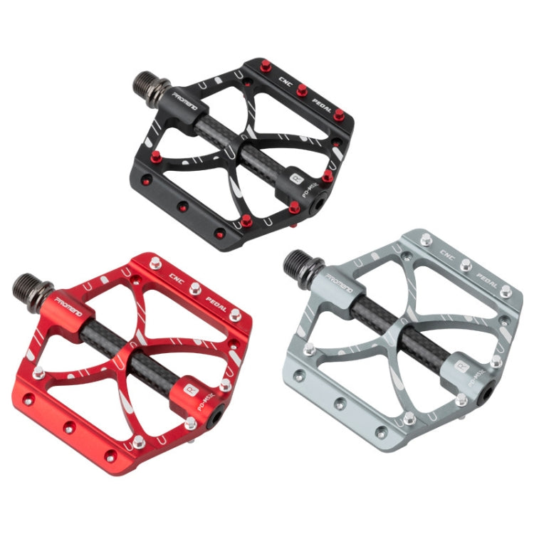 PROMEND PD-M52C 1 Pair Bicycle Aluminum Alloy + Carbon Fiber Tube Bearing Pedals (Black) - free shipping - PMc TechLife - Order now!