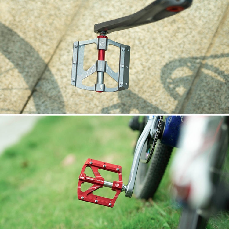 PROMEND PD-M88 1 Pair Mountain Bicycle Aluminum Alloy 3-Bearings Pedals (Titanium Color) - free shipping - PMc TechLife - Order now!