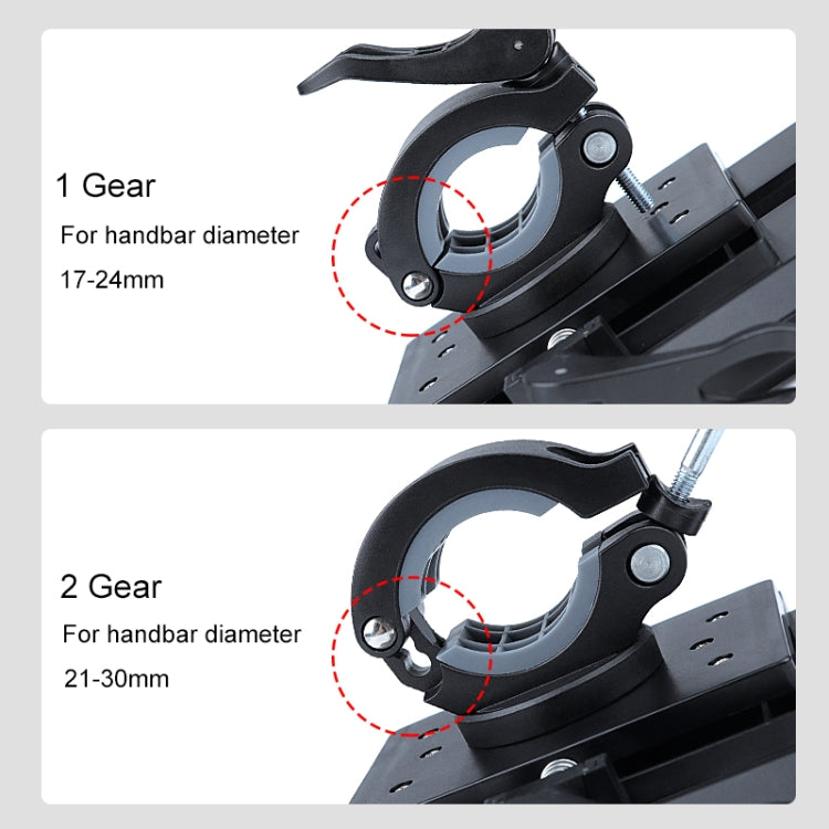 Rotatable PVC Motorcycle Bicycle Handlebar Mount Mobile Phone Holder (Black) - Holders by PMC TechLife | Online Shopping South Africa | PMC TechLife | Buy Now Pay Later Mobicred