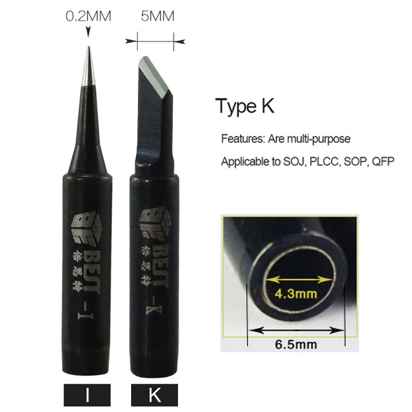 BEST Lead Free Series Soldering Tip Welding Contact Head A-900M-T-K - Soldering Iron Tip by BEST | Online Shopping South Africa | PMC TechLife | Buy Now Pay Later Mobicred