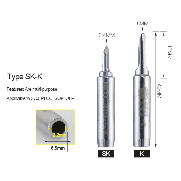 BEST Longevity Series Soldering Tip Welding Contact Head 900M-T-SK - Soldering Iron Tip by BEST | Online Shopping South Africa | PMC TechLife | Buy Now Pay Later Mobicred