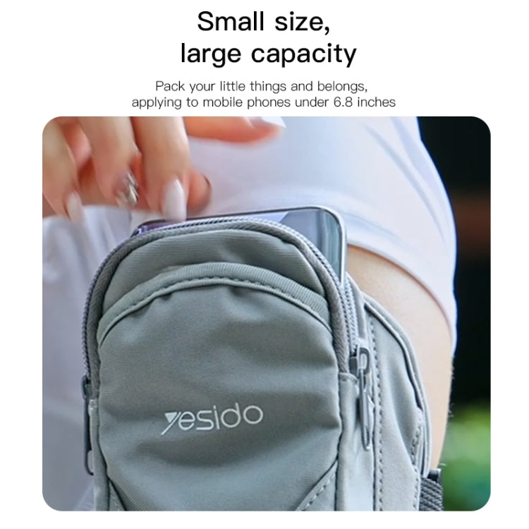 Yesido WB12 Outdoor Sports Running Phone Arm Bag (Grey) - Other by Yesido | Online Shopping South Africa | PMC TechLife | Buy Now Pay Later Mobicred