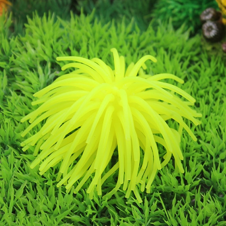 Aquarium Articles Decoration TPR Simulation Sea Urchin Ball Coral, Size: L, Diameter: 13cm(Yellow) - free shipping - PMc TechLife - Order now!