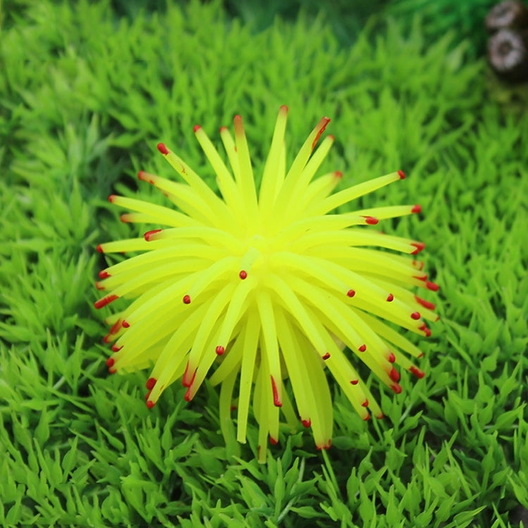 Aquarium Articles Decoration TPR Simulation Sea Urchin Ball Coral with Point, Size: L, Diameter: 13cm(Yellow) - free shipping - PMc TechLife - Order now!