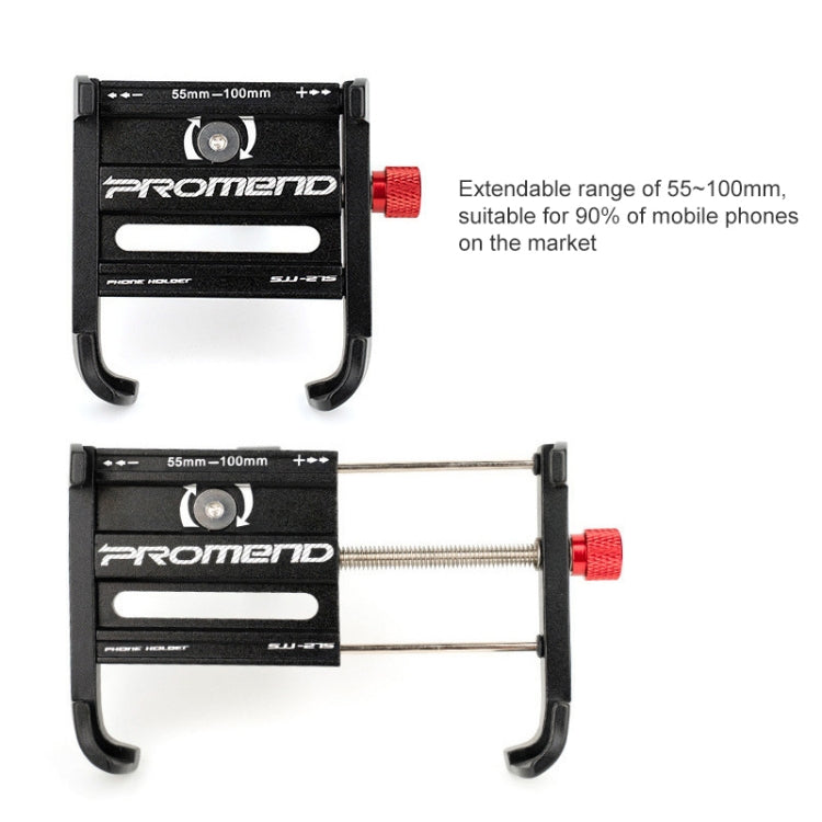 PROMEND SJJ-275 Bicycle Aluminum Alloy Phone Holder for Handlebar (Titanium Color) - Holders by PROMEND | Online Shopping South Africa | PMC TechLife | Buy Now Pay Later Mobicred