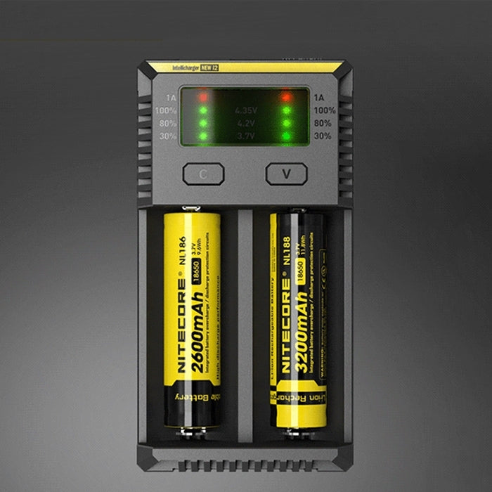 Nitecore NEW i2 Intelligent Digi Smart Charger with LED Indicator for 14500, 16340 (RCR123), 18650, 22650, 26650, Ni-MH and Ni-Cd (AA, AAA) Battery - free shipping - PMC TechLife - Order now!