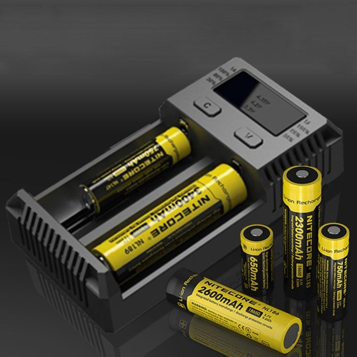 Nitecore NEW i2 Intelligent Digi Smart Charger with LED Indicator for 14500, 16340 (RCR123), 18650, 22650, 26650, Ni-MH and Ni-Cd (AA, AAA) Battery - free shipping - PMC TechLife - Order now!
