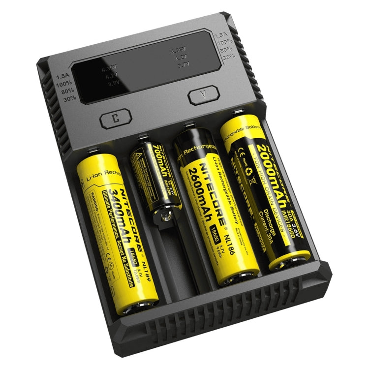 Nitecore NEW i4 Intelligent Digi Smart Charger with LED Indicator for 14500, 16340 (RCR123), 18650, 22650, 26650, Ni-MH and Ni-Cd (AA, AAA) Battery - Charger & Converter by PMC TechLife | Online Shopping South Africa | PMC TechLife | Buy Now Pay Later Mobicred