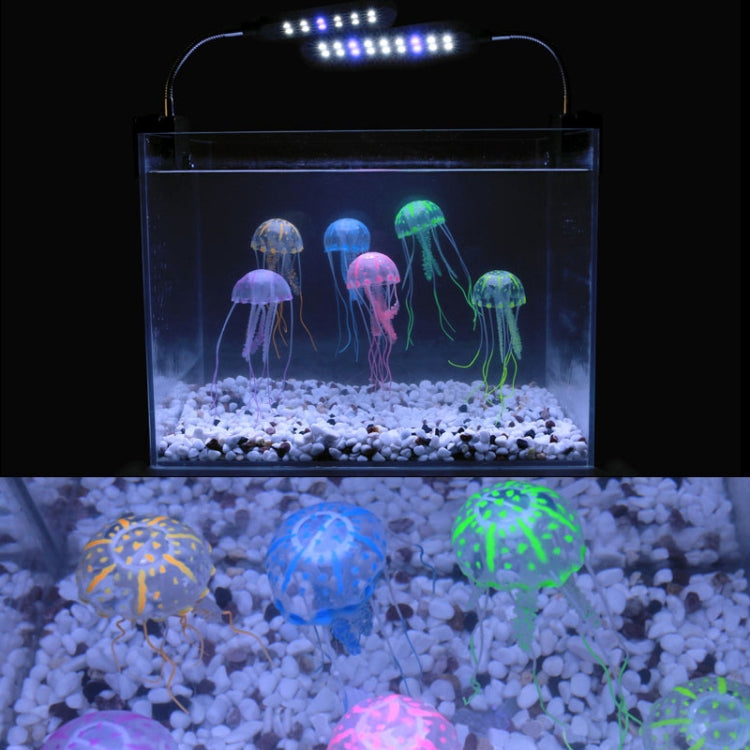 Aquarium Articles Decoration Silicone Simulation Fluorescent Sucker Jellyfish, Size: 5*17cm(Orange) - free shipping - PMc TechLife - Order now!