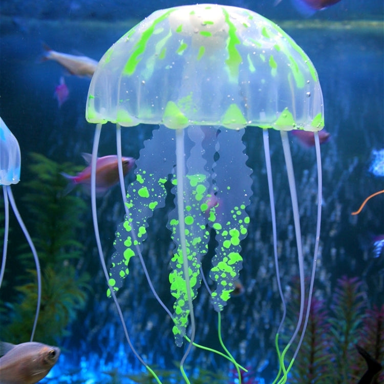 Aquarium Articles Decoration Silicone Simulation Fluorescent Sucker Jellyfish, Size: 5*17cm(Green) - free shipping - PMc TechLife - Order now!