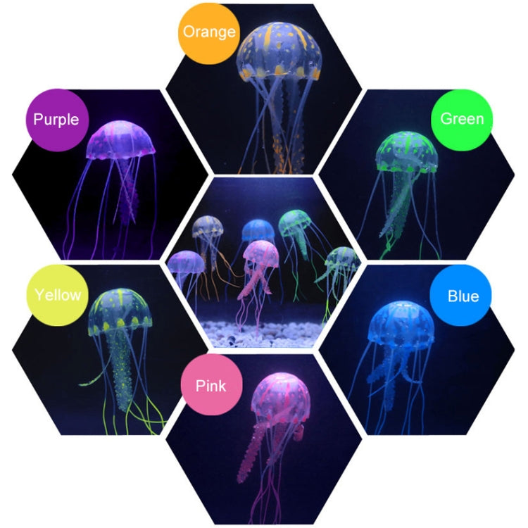 Aquarium Articles Decoration Silicone Simulation Fluorescent Sucker Jellyfish, Size: 8*20cm(Yellow) - free shipping - PMc TechLife - Order now!
