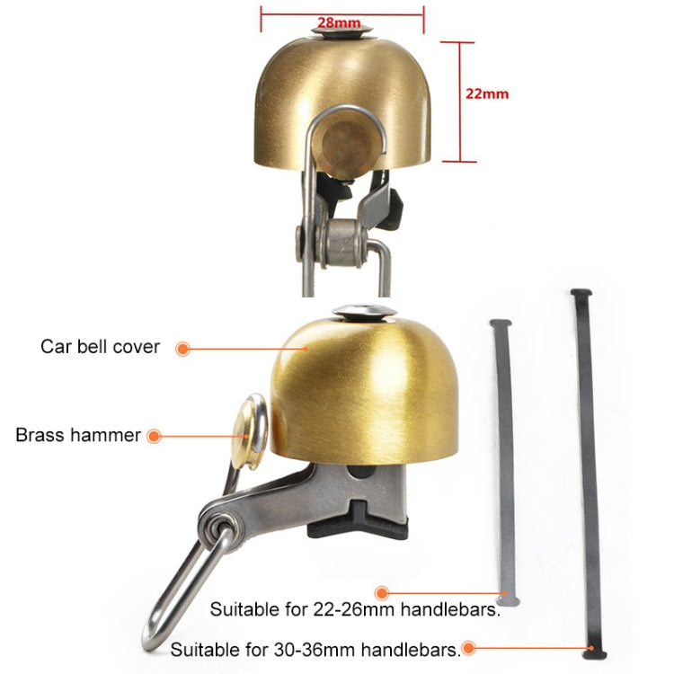 Bicycle Bell Retro Copper Bell Cycling Accessories (Silver) - Bicycle Bells by PMC TechLife | Online Shopping South Africa | PMC TechLife | Buy Now Pay Later Mobicred