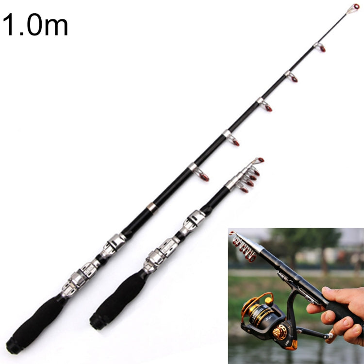 30cm Portable Telescopic Sea Fishing Rod Mini Fishing Pole, Extended Length : 1.0m, Black Clip Reel Seat - Fishing Rods & Accessories by PMC TechLife | Online Shopping South Africa | PMC TechLife | Buy Now Pay Later Mobicred