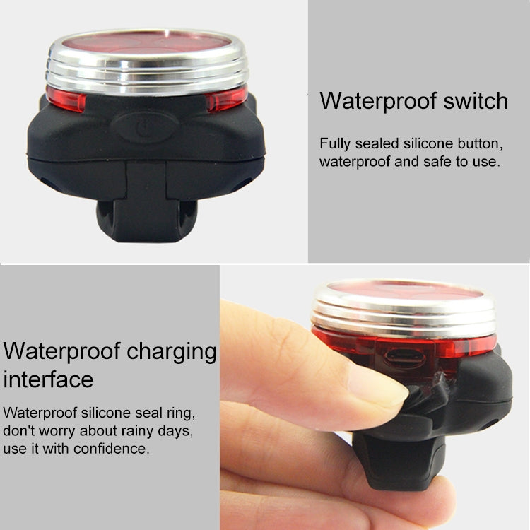 COB Lamp Bead 160LM USB Charging Four-speed Waterproof Bicycle Headlight / Taillight Set,  Red Blue Light Dimming 650MA - Headlights by PMC TechLife | Online Shopping South Africa | PMC TechLife | Buy Now Pay Later Mobicred