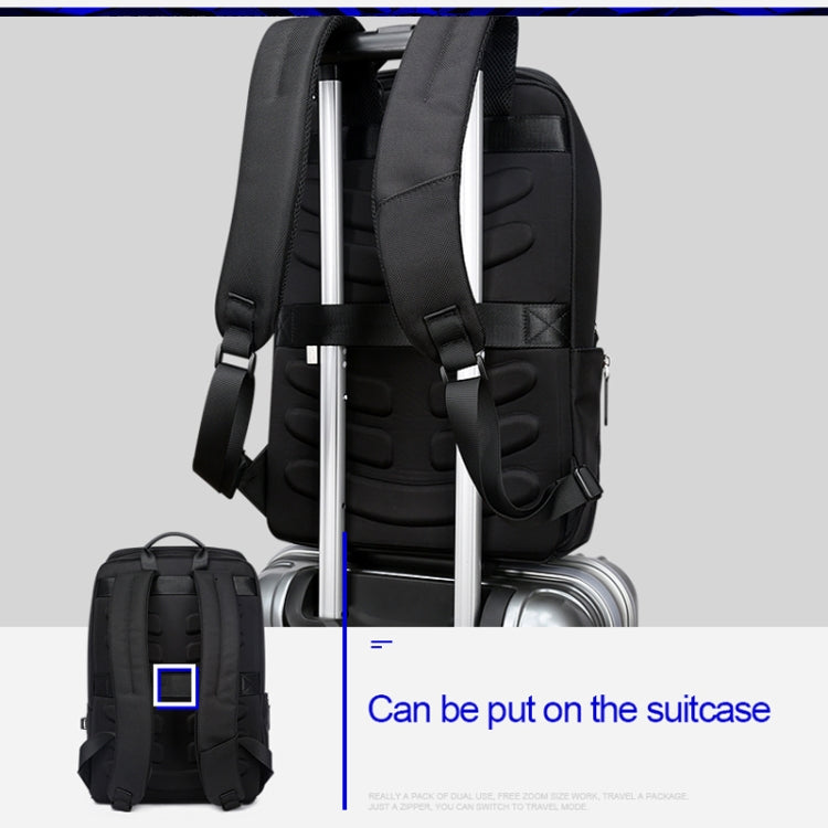 Bopai 751-006881 Business Anti-theft Waterproof Large Capacity Double Shoulder Bag,with USB Charging Port, Size: 30x14x44cm(Black) - free shipping - PMC Jewellery - Order now!
