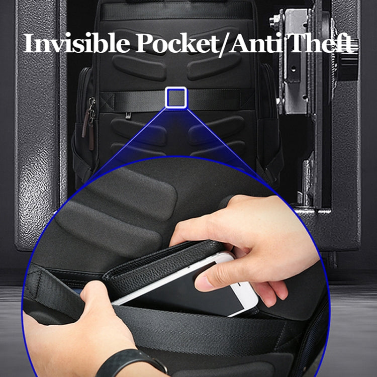 Bopai 751-007291 Business Anti-theft Waterproof Large Capacity Double Shoulder Bag,with USB Charging Port, Size: 34x19x43.5cm (Black) - free shipping - PMC Jewellery - Order now!