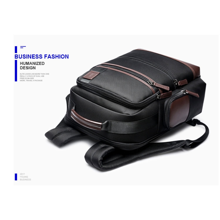 Bopai 751-007291 Business Anti-theft Waterproof Large Capacity Double Shoulder Bag,with USB Charging Port, Size: 34x19x43.5cm (Black) - free shipping - PMC Jewellery - Order now!