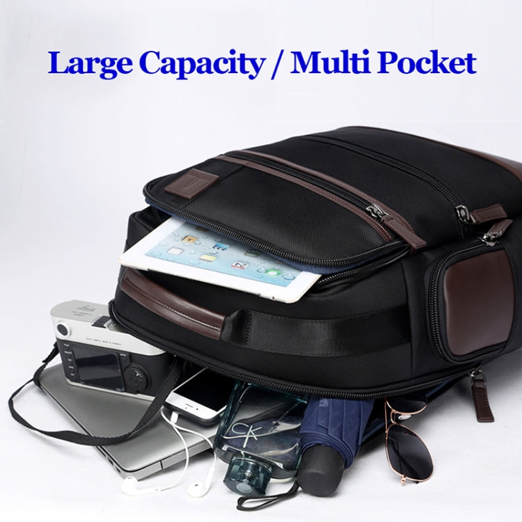 Bopai 751-007291 Business Anti-theft Waterproof Large Capacity Double Shoulder Bag,with USB Charging Port, Size: 34x19x43.5cm (Black) - free shipping - PMC Jewellery - Order now!