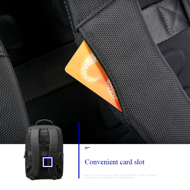 Bopai 851-009911 Business Anti-theft Waterproof Large Capacity Double Shoulder Bag,with USB Charging Port, Size: 30.5x13x45cm (Black) - free shipping - PMC Jewellery - Order now!
