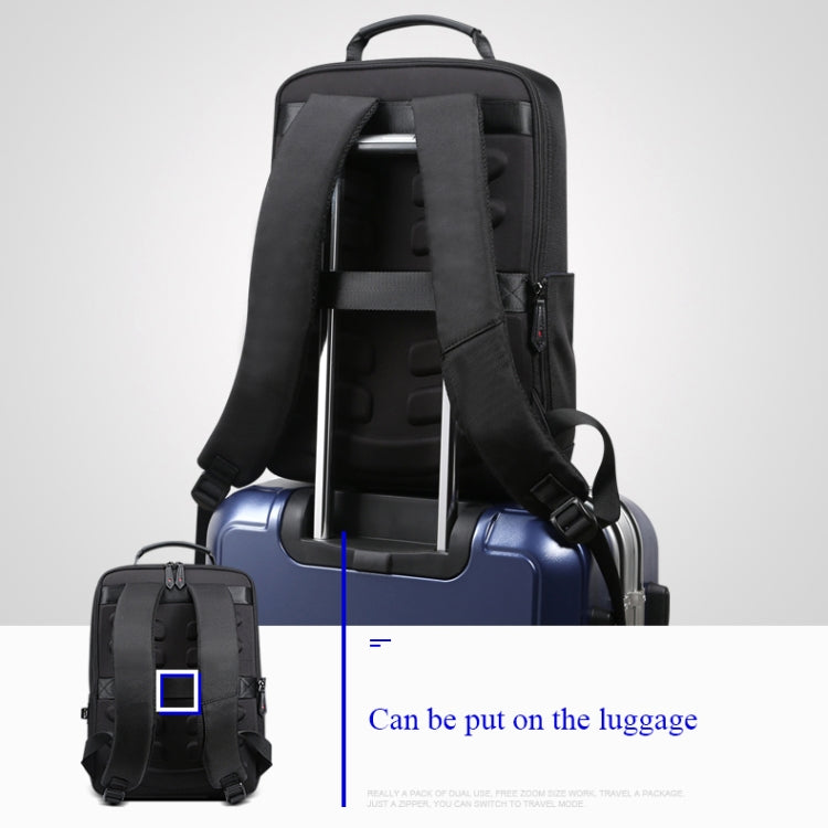 Bopai 851-009911 Business Anti-theft Waterproof Large Capacity Double Shoulder Bag,with USB Charging Port, Size: 30.5x13x45cm (Black) - free shipping - PMC Jewellery - Order now!