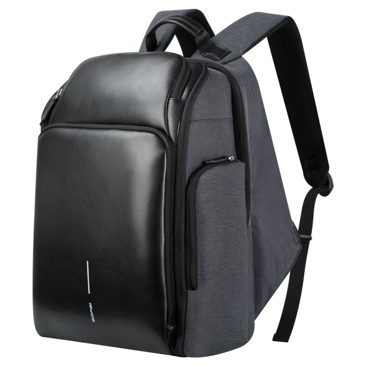 Bopai 851-010128 Business Anti-theft Waterproof Large Capacity Double Shoulder Bag,with USB Charging Port, Size: 34x19x43cm (Black) - free shipping - PMC Jewellery - Order now!