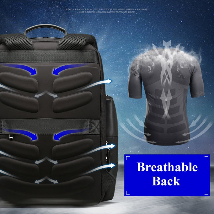 Bopai 851-014211 Business Anti-theft Waterproof Three-layer Large Capacity Double Shoulder Bag,with USB Charging Port, Size: 35.5x24x45cm (Black) - free shipping - PMC Jewellery - Order now!