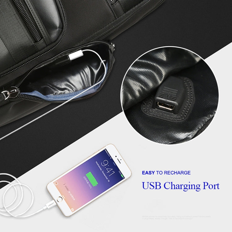 Bopai 851-014211 Business Anti-theft Waterproof Three-layer Large Capacity Double Shoulder Bag,with USB Charging Port, Size: 35.5x24x45cm (Black) - free shipping - PMC Jewellery - Order now!