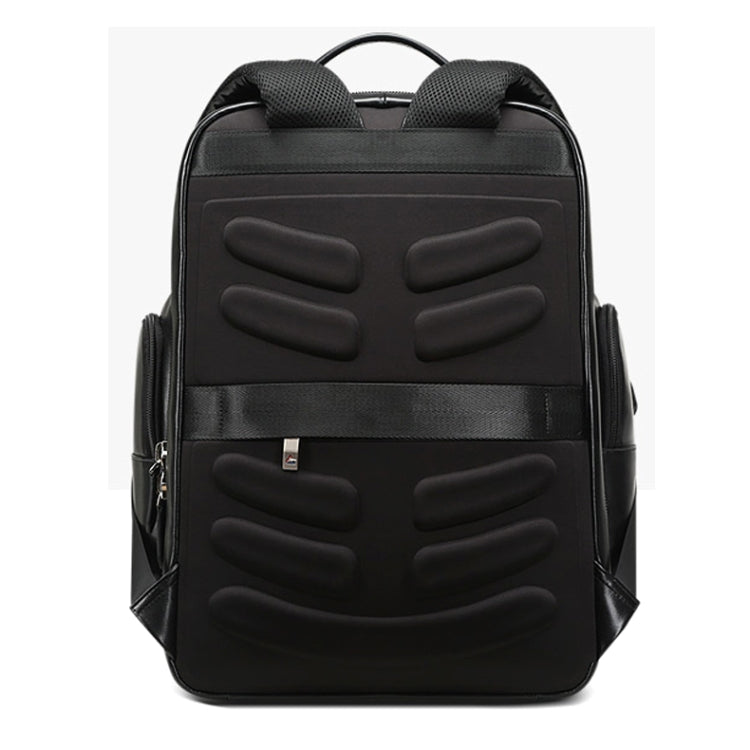 Bopai 851-019811 Large Capacity Anti-theft Waterproof Leathar Backpack Laptop Tablet Bag for 15.6 inch and Below, with USB Charging Port(Black) - free shipping - PMC TechLife - Order now!