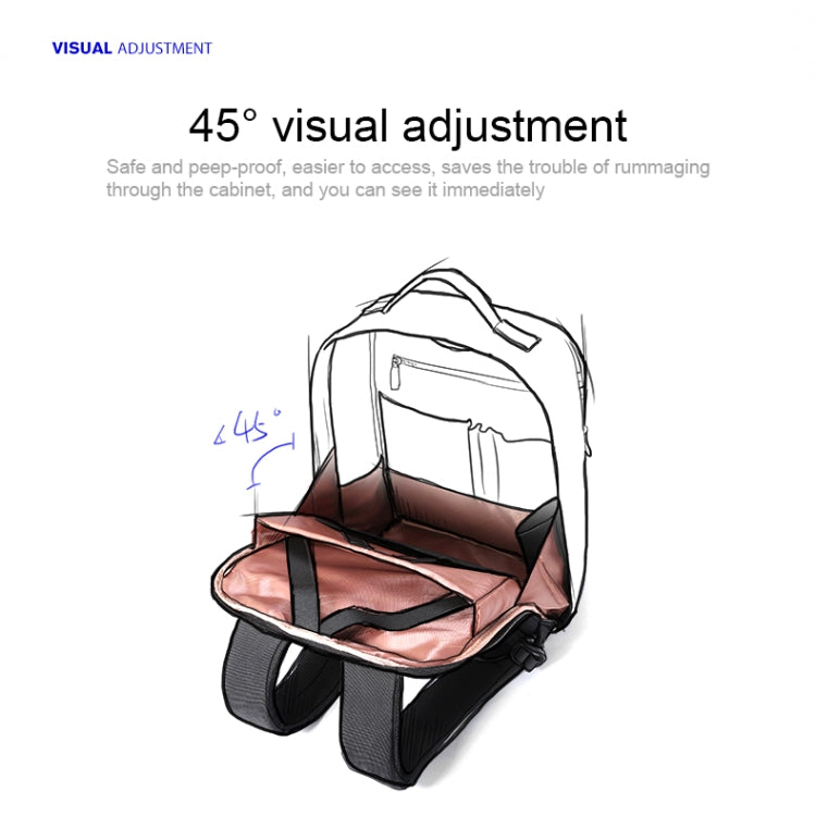 Bopai 751-006431 Business Waterproof Anti-theft Large Capacity Double Shoulder Bag,with USB Charging Port, Size: 27x16.5x40cm (Black) - free shipping - PMC Jewellery - Order now!