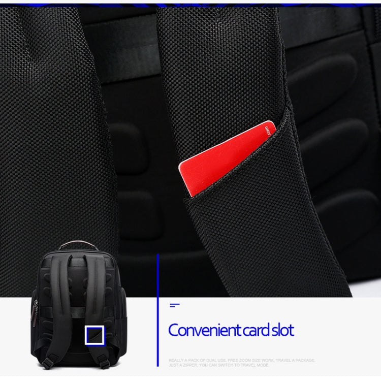 Bopai 851-008821 Outdoor Breathable Waterproof Anti-theft Large Capacity Double Shoulder Bag,with USB Charging Port, Size: 36x17x41.5cm (Black) - free shipping - PMC Jewellery - Order now!