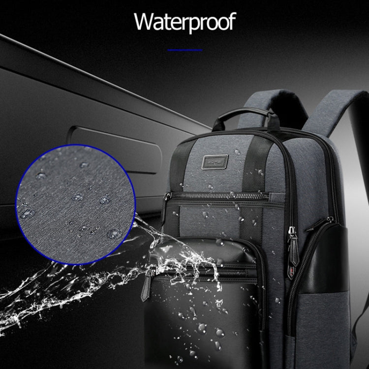 Bopai 851-014318 Fashion Outdoor Breathable Waterproof Anti-theft Three-layer Large Capacity Double Shoulder Bag,with USB Charging Port, Size: 31x17x44cm(Grey) - free shipping - PMC Jewellery - Order now!