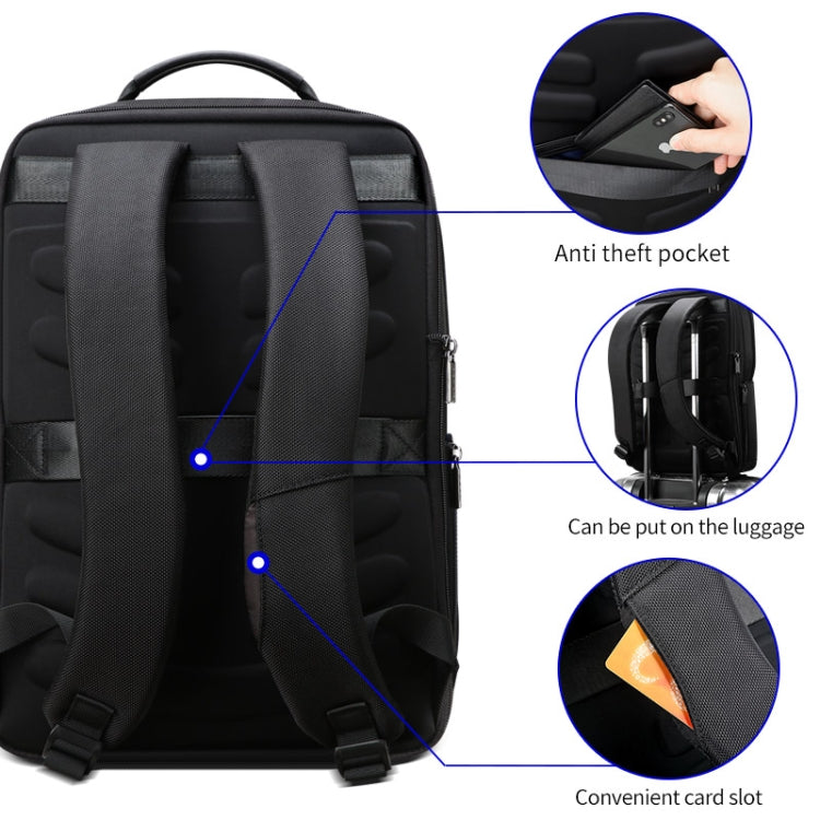 Bopai 61-02511 Business Travel Breathable Waterproof Anti-theft Man Backpack, Size: 30x15x44cm(Black) - free shipping - PMC Jewellery - Order now!