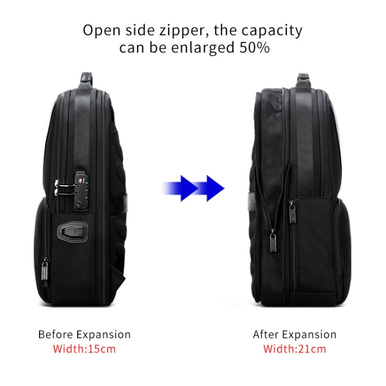 Bopai 61-02511 Business Travel Breathable Waterproof Anti-theft Man Backpack, Size: 30x15x44cm(Black) - free shipping - PMC Jewellery - Order now!