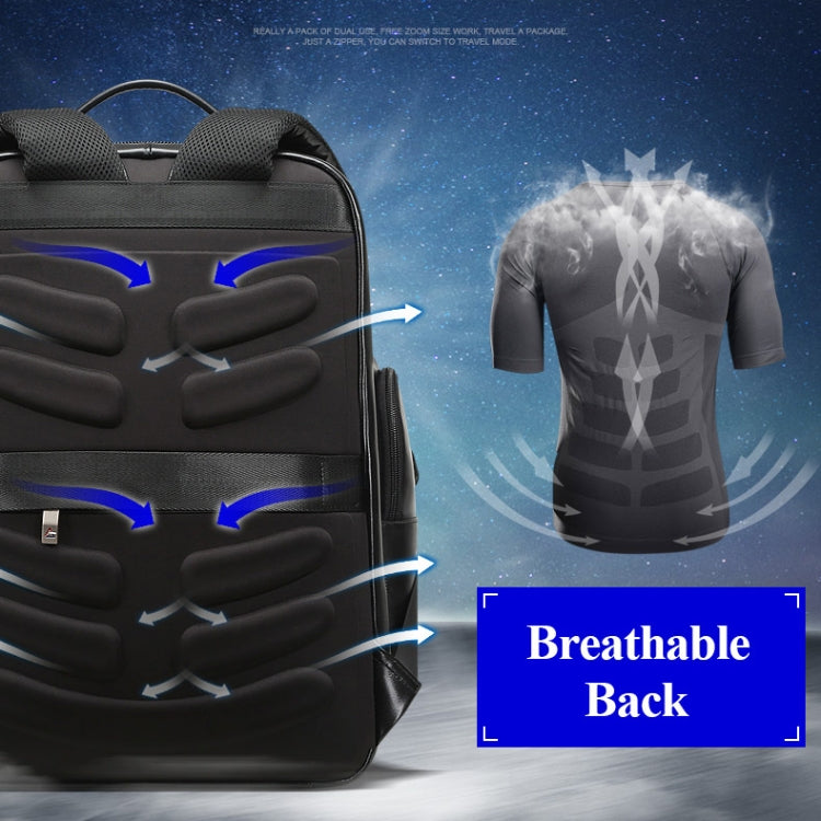 Bopai 851-01981A Top-grain Leather Business Travel Anti-theft Man Backpack, Size: 35x26x44cm - free shipping - PMC TechLife - Order now!