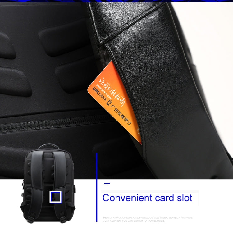 Bopai 851-024011 Top-grain Leather Business Breathable Anti-theft Man Backpack, Size: 28x18x42cm(Black) - free shipping - PMC Jewellery - Order now!