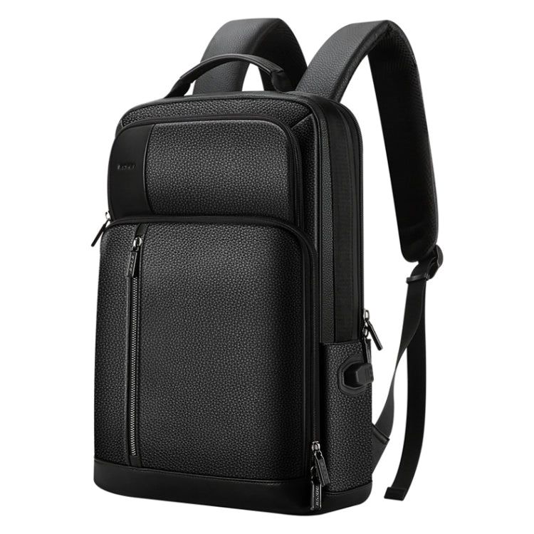 Bopai 851-036611 Large Capacity Top-grain leather Business Breathable Man Backpack, Size: 30x12x43cm(Black) - free shipping - PMC Jewellery - Order now!