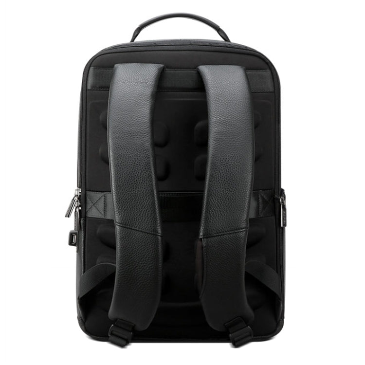 Bopai 851-036611 Large Capacity Top-grain leather Business Breathable Man Backpack, Size: 30x12x43cm(Black) - free shipping - PMC Jewellery - Order now!