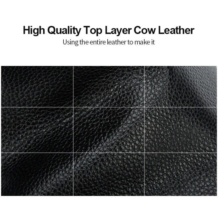 Bopai 851-036611 Large Capacity Top-grain leather Business Breathable Man Backpack, Size: 30x12x43cm(Black) - free shipping - PMC Jewellery - Order now!
