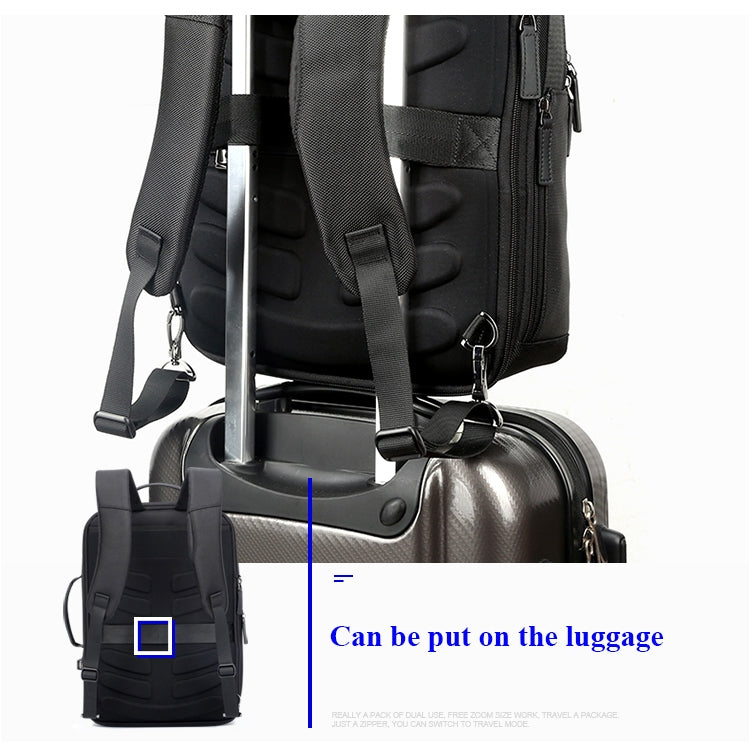 Bopai 751-006551 Large Capacity Business Casual Breathable Laptop Backpack with External USB Interface, Size: 30 x 12 x 44cm(Black) - free shipping - PMC Jewellery - Order now!