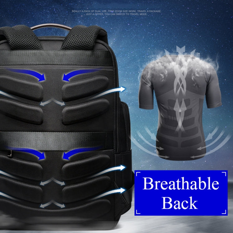 Bopai 751-007301 Business Anti-theft Water-resistant Large Capacity Double Shoulder Bag,with USB Charging Port, Size: 28x19x42cm(Black) - free shipping - PMC Jewellery - Order now!