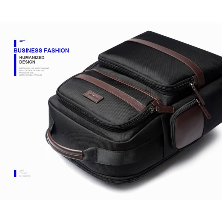 Bopai 751-007301 Business Anti-theft Water-resistant Large Capacity Double Shoulder Bag,with USB Charging Port, Size: 28x19x42cm(Black) - free shipping - PMC Jewellery - Order now!